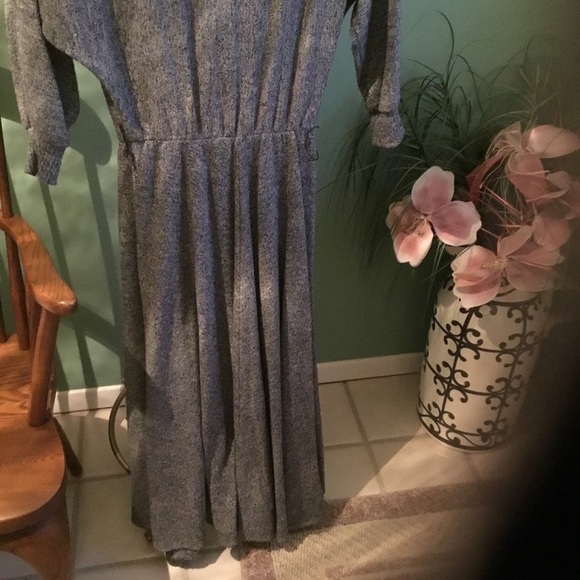 Ladies Vintage Heather Grey Knit Maxi Dress by Dawn Joy - Sz 3 - EUC - Picture 2 of 8